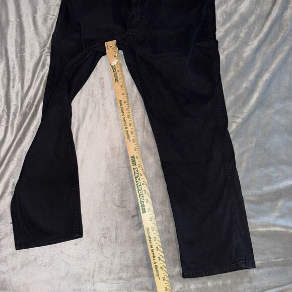 Woolrich Mens 36x30 Denim Pants Utility Straight Stretch Workwear Black Jeans - Picture 2 of 7